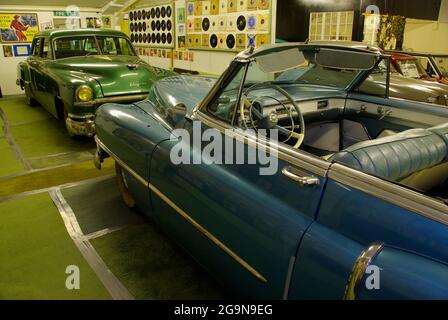 Vintage Chevrolet Car, 1950er `s Museum, Denbigh, Nordwales. (Nicht mehr vorhanden,) Stockfoto